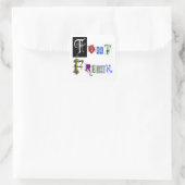 Sticker Carré Font Freak Drôle Typographie (Sac)