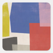 Sticker Carré Foolscap - Colorblocs modernes (Devant)