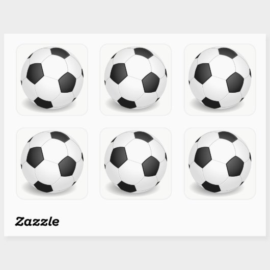 Sticker Carré Football (Feuille)