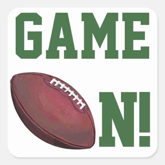 Sticker Carré Football (Devant)