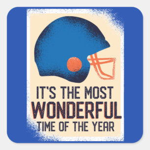 Sticker Carré Football américain amusant