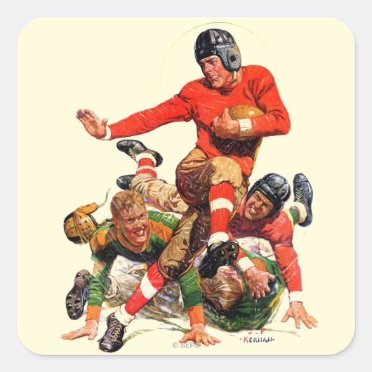 Sticker Carré Football universitaire (Devant)