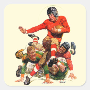 Sticker Carré Football universitaire