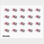 Sticker Carré Footballeur flamboyant (Feuille)