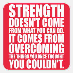 Sticker Carré Force - Mots Motivationnels
