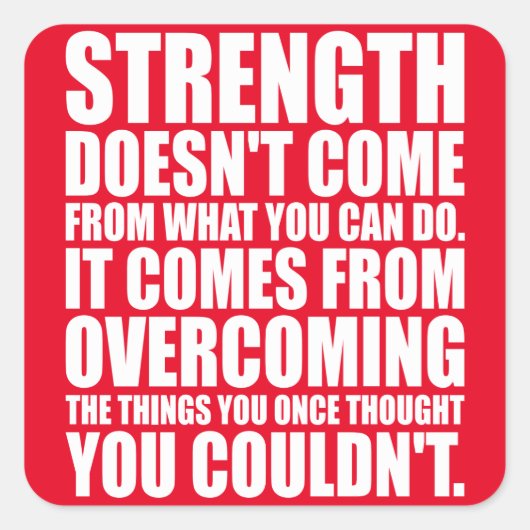 Sticker Carré Force - Mots Motivationnels (Devant)