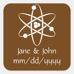 Sticker Carré Forces attractives dans l'autocollant au chocolat