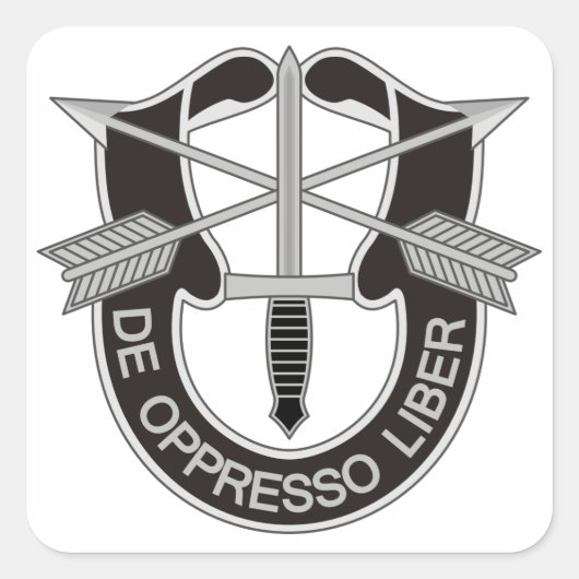 Sticker Carré Forces spéciales SF De Oppresso Liber (Devant)
