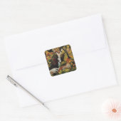 Sticker Carré Forest Brook par August Macke Expressionnisme Vint (Enveloppe)