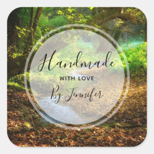 Sticker Carré Forest Creek Belle nature Paysage Photo