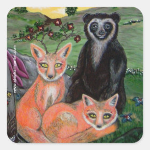 Sticker Carré Forest Friends