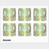 Sticker Carré Forest Path & Quote (Feuille)
