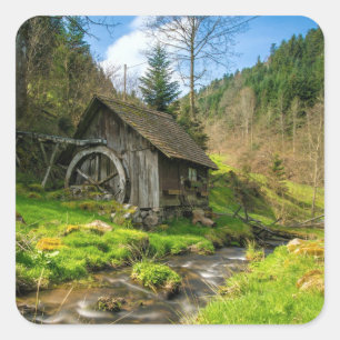 Sticker Carré Forêt-Noire Grist Mill Allemagne
