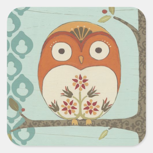 Sticker Carré Forêt Whimsy I (Devant)