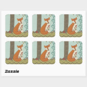 Sticker Carré Forêt Whimsy III (Feuille)