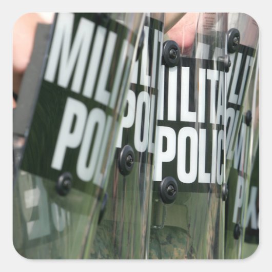 Sticker Carré Formation de contrôle des émeutes (Devant)