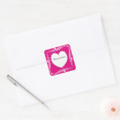 Sticker Carré Forme cardiaque (Enveloppe)