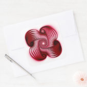 Sticker Carré Forme de spirales rouges (Enveloppe)