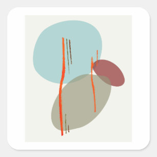 Sticker Carré Formes Boho