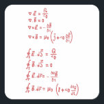 Sticker Carré Formule physique<br><div class="desc">J'adore la physique. Un must pour tous les physiciens,  étudiants en physique,  professeurs de physique et amateurs de physique. Un parfait équilibre entre les amateurs de physique et les nerds de physique. Bon pour les petits et les grands.</div>