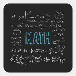Sticker Carré Formules mathématiques mathématiques