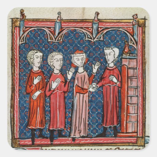 Sticker Carré Fornication et crime commis par un prêtre (Devant)