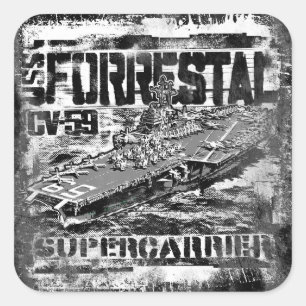 Sticker Carré Forrestal du transporteur aérien