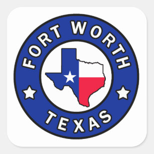 Sticker Carré Fort Worth Texas