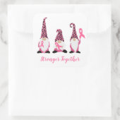 Sticker Carré Forte Ensemble Cancer Du Sein Pink Ruban (Sac)