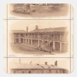 Sticker Carré Forts Sumter et Moultrie