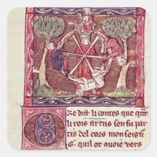 Sticker Carré Fortune sans visibilité de déesse avec le Roi