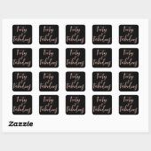 Sticker Carré Forty rose Gold | 40 et fabuleux (Feuille)