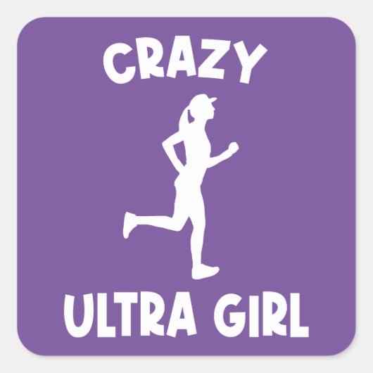 Sticker Carré Fou Ultra Running Girl (Devant)