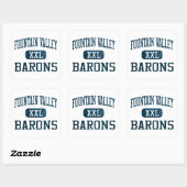 Sticker Carré Fountain Valley Barons Athlétisme (Feuille)