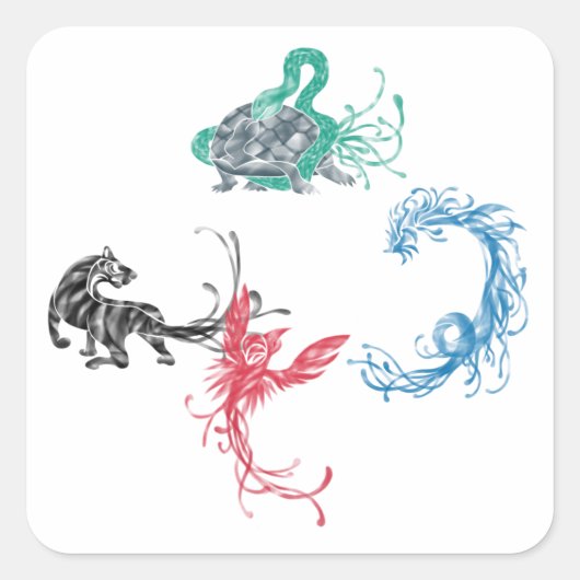 Sticker Carré Four Gods (Devant)