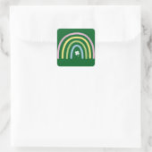 Sticker Carré Four Leaf Clover Rainbow St Patrick's Day (Sac)