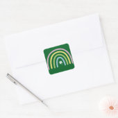 Sticker Carré Four Leaf Clover Rainbow St Patrick's Day (Enveloppe)