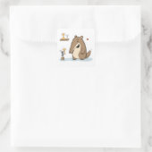 Sticker Carré Fourmilier fier | Équipe victorieuse (Sac)