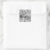 Sticker Carré Fournir le dîner, 1841 (Sac)
