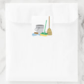 Sticker Carré Fournitures de nettoyage (Sac)