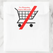 Sticker Carré Fournitures de restaurant Pas d'autocollant de cha (Sac)