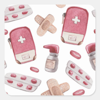 Sticker Carré Fournitures Médicales
