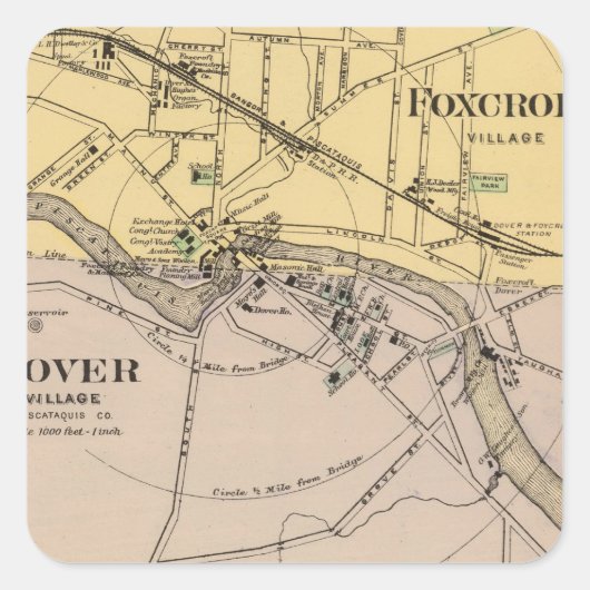 Sticker Carré Foxcroft, Dover (Devant)