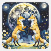 Sticker Carré Foxtrot par Moonlight (Devant)