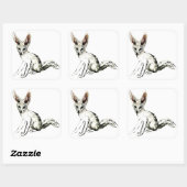 Sticker Carré Foxy (Feuille)