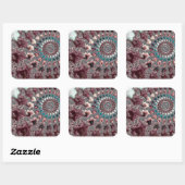 Sticker Carré Fractal bohémien (Feuille)