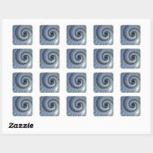 Sticker Carré Fractal Spiral Elegance (Feuille)