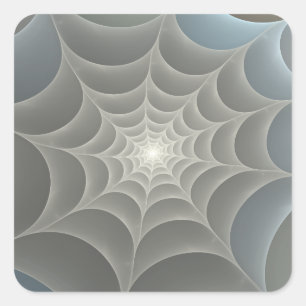 Sticker Carré Fractale Web Spider