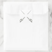 Sticker Carré Fractionner les épées croisées (Sac)