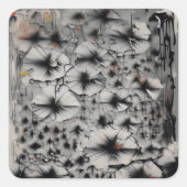 Sticker Carré Fractured Florals (Devant)